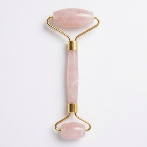 Rodillo Facial de Cuarzo Rosa