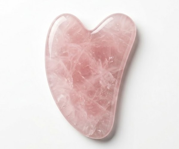 gua sha de cuarzo rosa